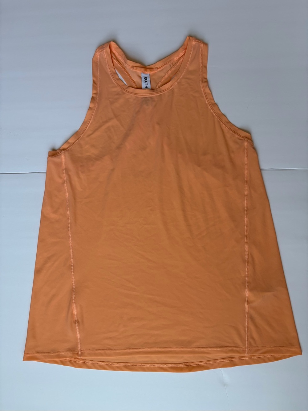 Athleta Ultimate Train Tank XS Peach Racerback High Neck Workout Top